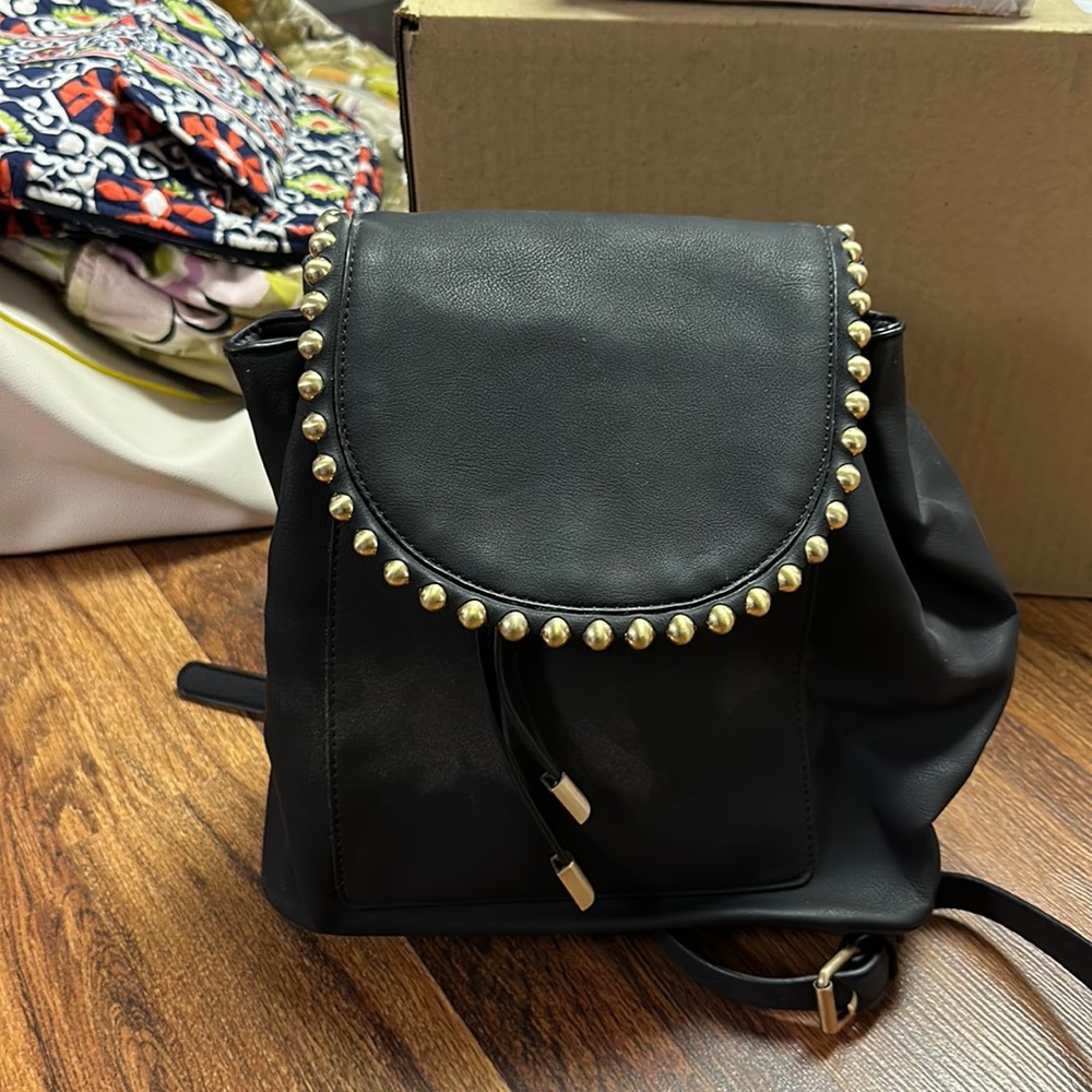 Black small studded backpack!